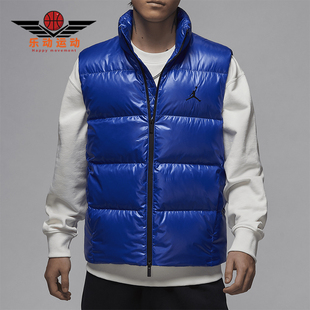 Nike JORDAN男士 保暖立领亮面羽绒马甲FV7274 480 耐克正品