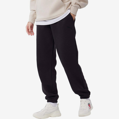 Puma/彪马正品女黑色束脚中腰系带抽绳棉混纺休闲裤674083-01