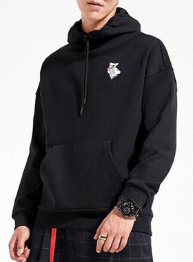 李宁正品x OG SLICK联名款男子运动休闲连帽卫衣套头衫AWDND01-2