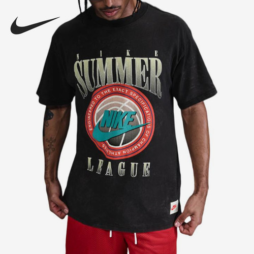 Nike/耐克正品Max90男士字母印花篮球运动短袖T恤HJ3434-010