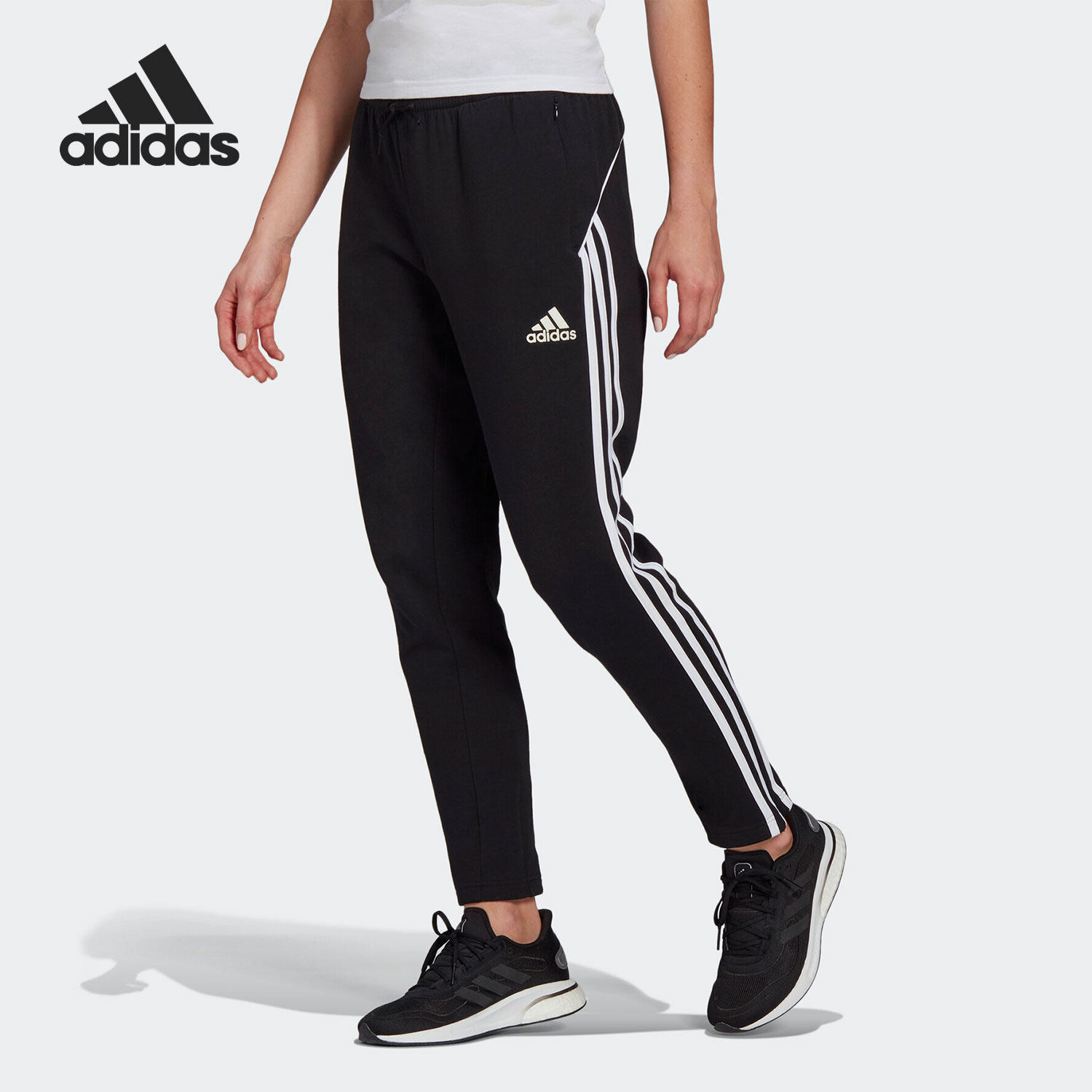 Adidas/阿迪达斯正品新款女子收腿休闲裤跑步训练裤 GL9489