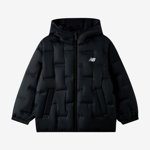 New Balance新百伦正品儿童防风保暖连帽长袖羽绒服7PF4E013-BK