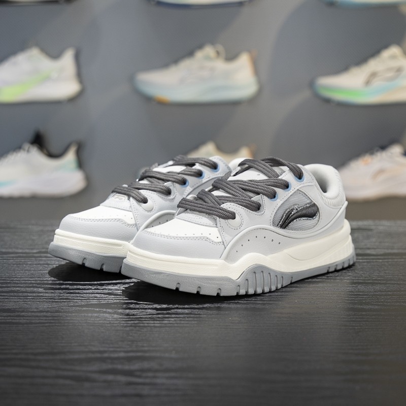 李宁正品运动生活系列女子时尚厚底耐磨包裹性休闲板鞋AGCV464-3