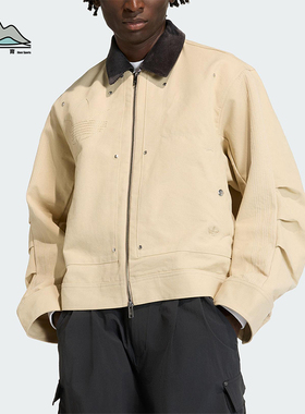 Adidas/阿迪达斯正品三叶草男士休闲翻领宽松运动日常外套KD0584