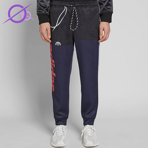 Adidas/阿迪达斯正品三叶草男士拼接宽松经典系带运动卫裤DT9487