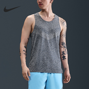 圆领套头透气跑步背心T恤HV5211 2025男士 437 耐克正品 Nike