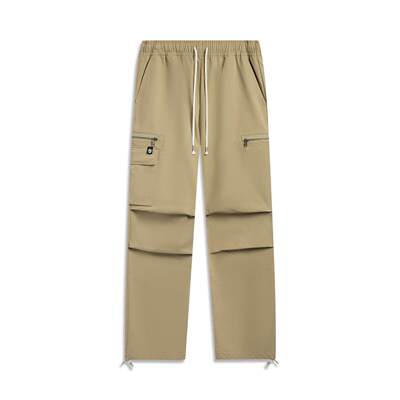 李宁正品反伍BADFIVE男子时尚舒适宽松梭织直筒运动长裤AKXW039