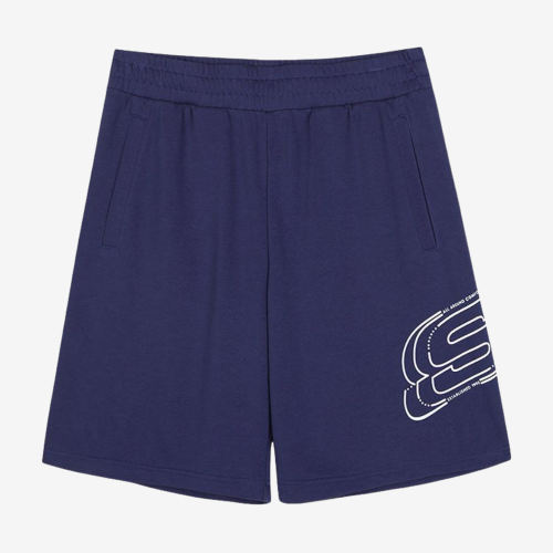 Skechers斯凯奇正品男户外运动针织五分短裤FHL223M089-007D