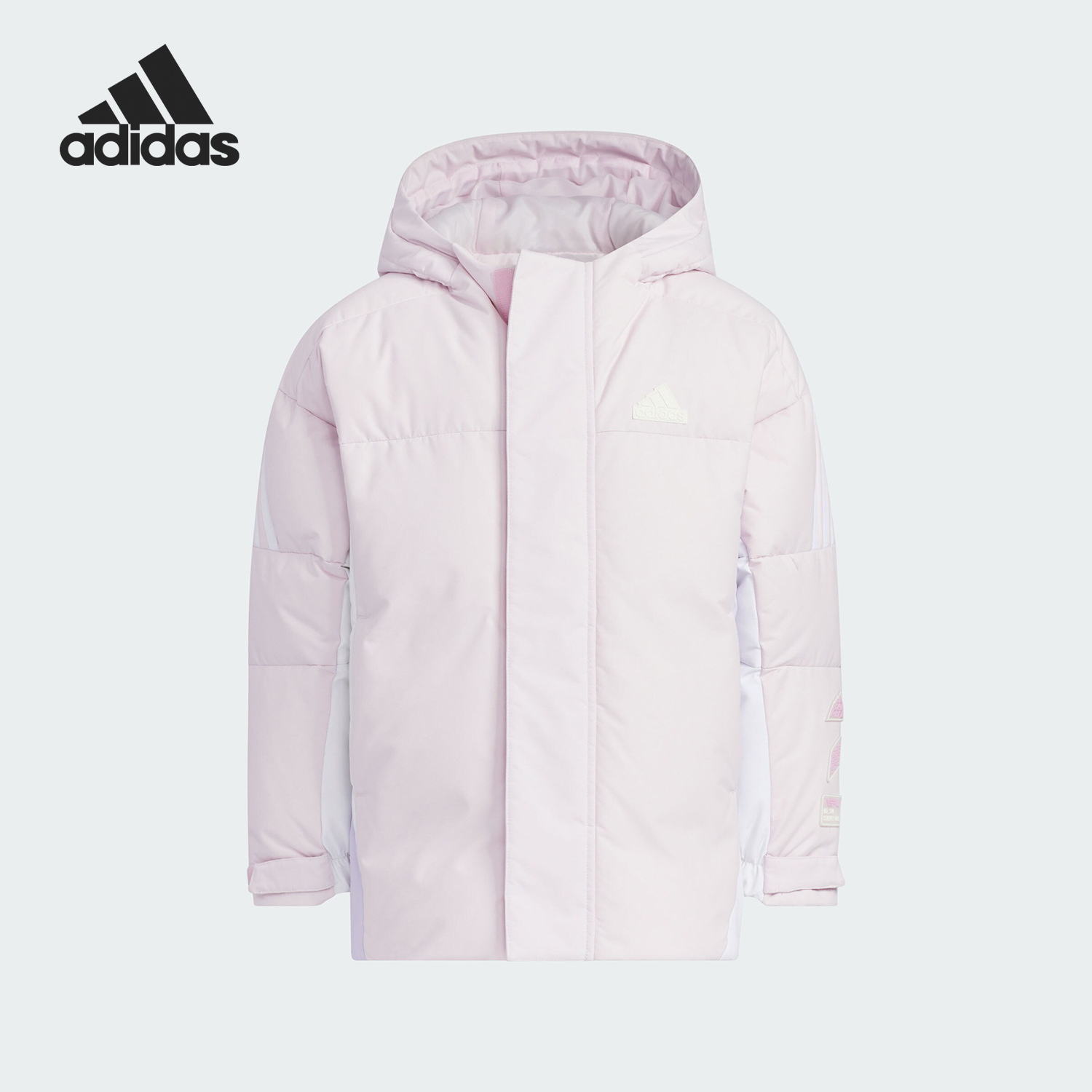 Adidas/阿迪达斯正品新款小童拒水保暖运动连帽羽绒服JI8628