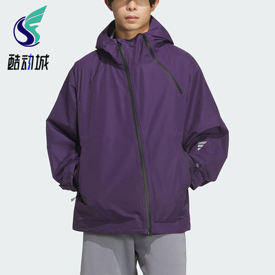 Adidas/阿迪达斯正品2025男士休闲宽松防风梭织运动外套KG9411