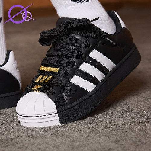 Adidas/阿迪达斯正品三叶草女士低帮系带经典透气复古板鞋JR7444
