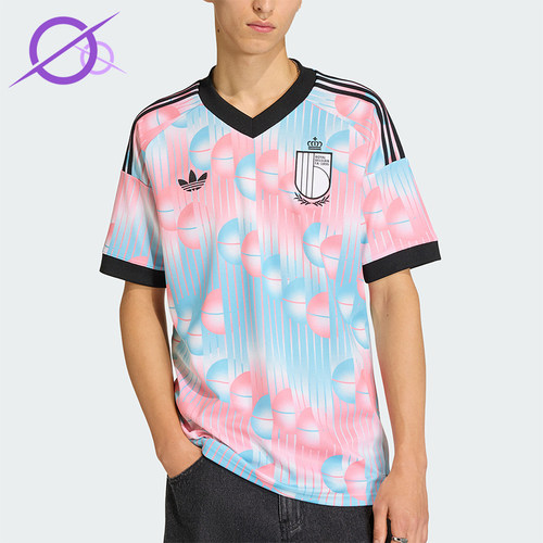 Adidas/阿迪达斯正品三叶草男士印花运动针织透气T恤JM8386