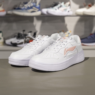 李宁正品浮舟女子时尚百搭轻便透气低帮耐磨运动休闲鞋AGCT654-2