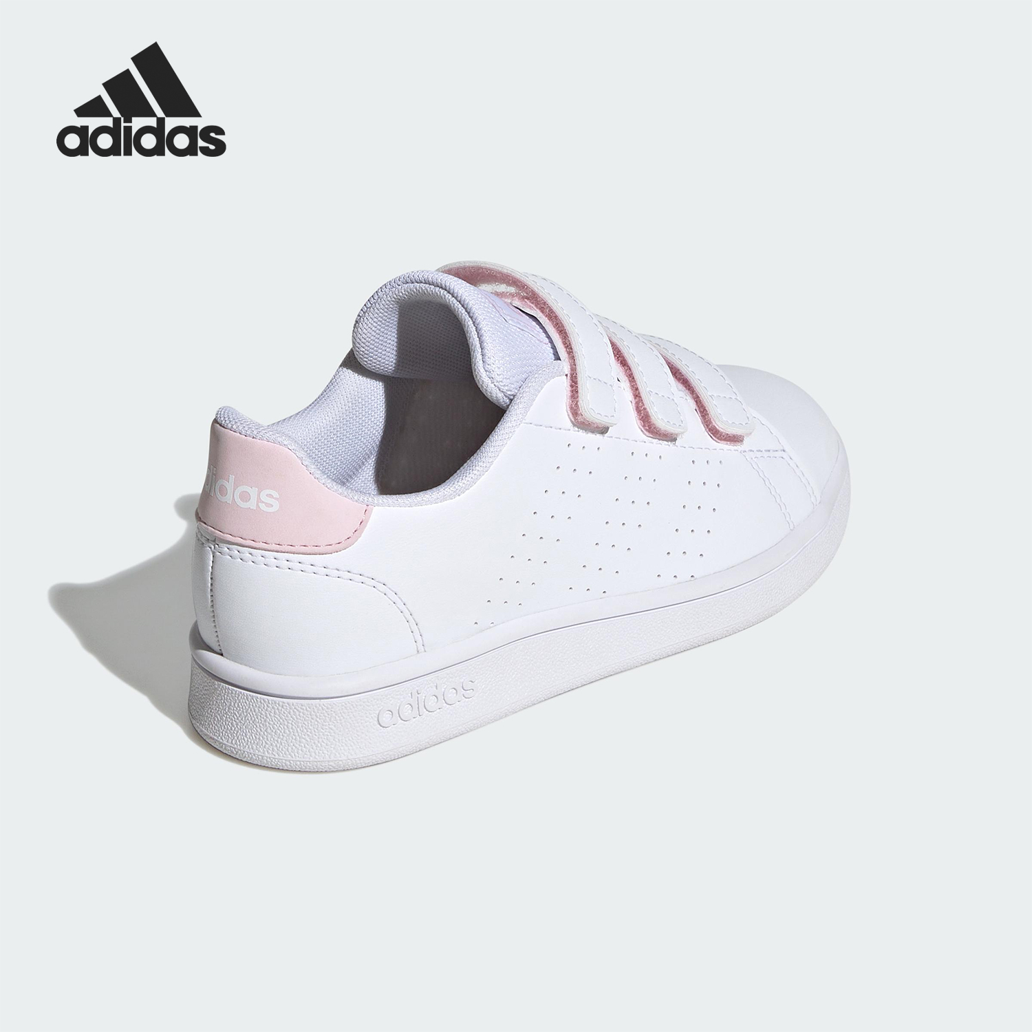 Adidas/阿迪达斯正品2025新款小童魔术贴低帮运动鞋IG4256