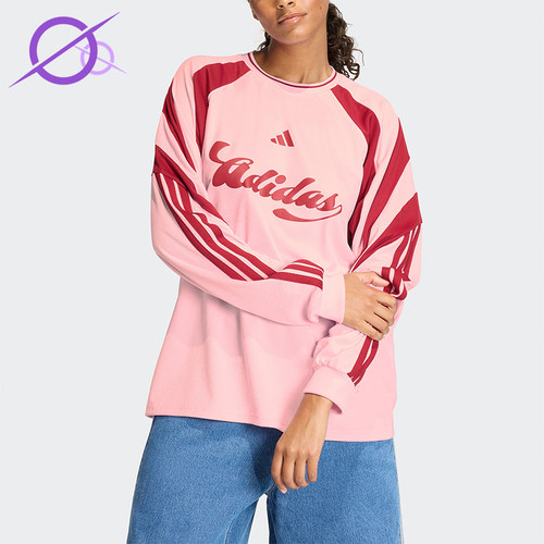 Adidas/阿迪达斯正品2026春季款女士圆领经典透气长袖上衣JY7640