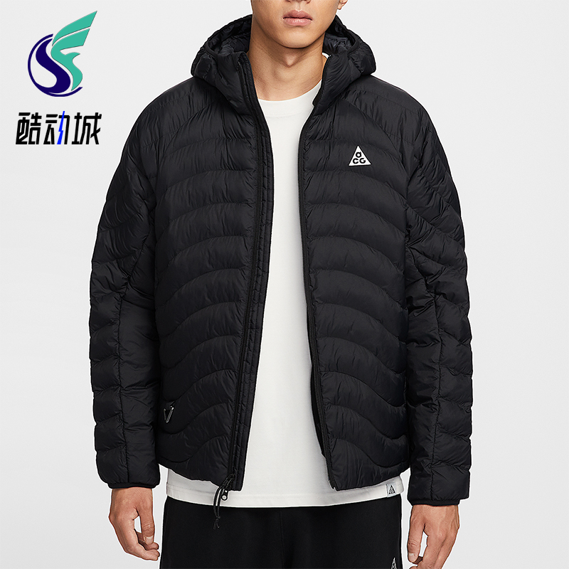 Nike/耐克正品2025男士户外轻盈保暖连帽宽松运动棉服HJ3736-010