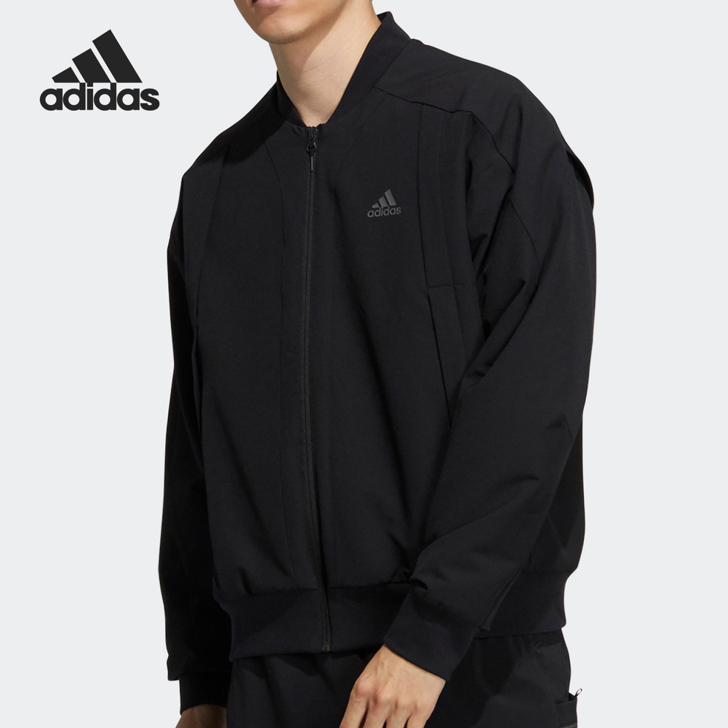 Adidas/阿迪达斯正品男子加绒立领舒适运动夹克外套 H38398