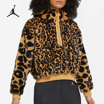 Nike/耐克正品JORDAN女士美式复古休闲连帽套头衫CW6482-760