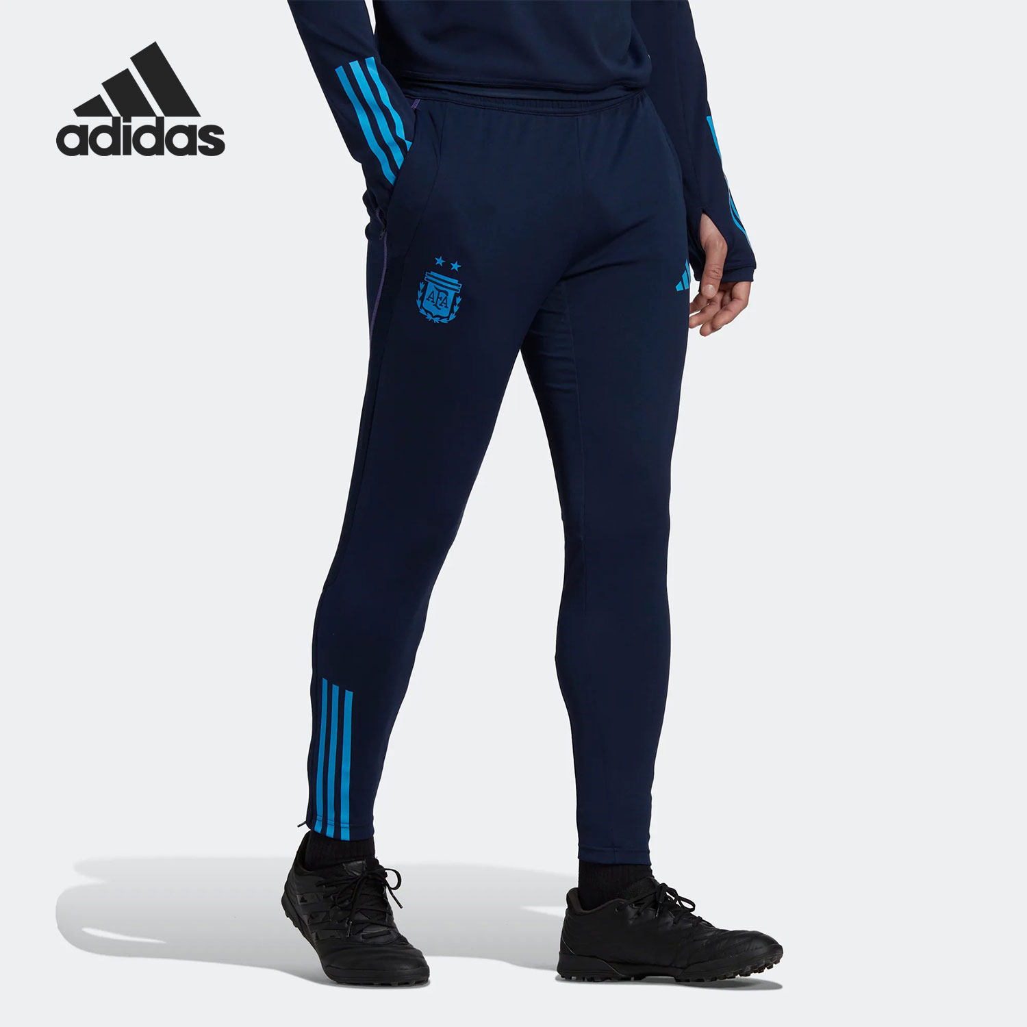 Adidas/阿迪达斯正品阿根廷队足球训练男子运动长裤HF3914