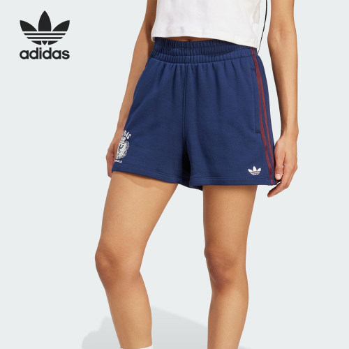 Adidas/阿迪达斯正品三叶草女士复古宽松经典运动训练短裤JW6065