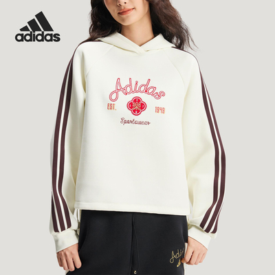 Adidas/阿迪达斯正品冬季女士连帽宽松时尚休闲加厚套头衫KH2695