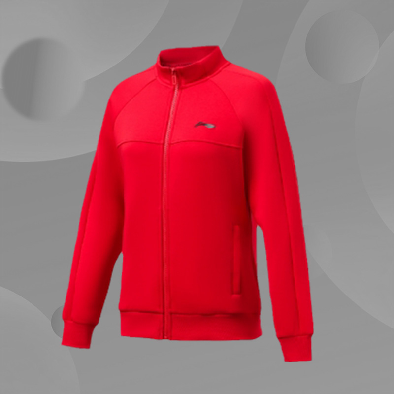 李宁卫衣秋季健身系列女子长袖茄克立领运动服开衫外套AWDRB06