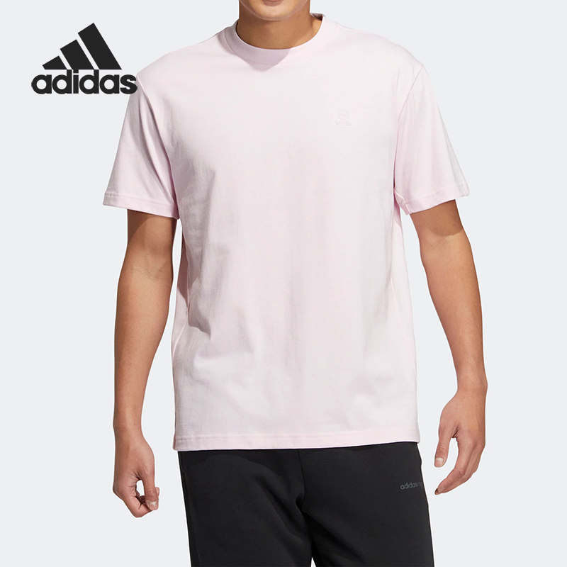 Adidas/阿迪达斯正品neo男女同款圆领运动宽松短袖T恤HS6815