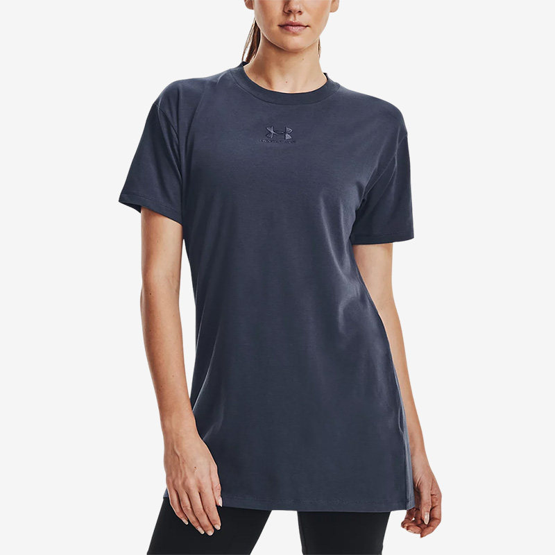 UA安德玛正品秋冬季新款女子印花宽松透气休闲运动短袖T恤1376745