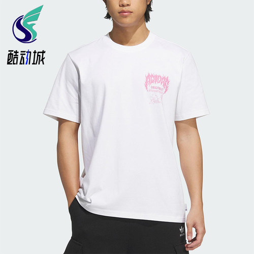 Adidas/阿迪达斯正品三叶草男士日常针织经典图案透气短袖KA2255