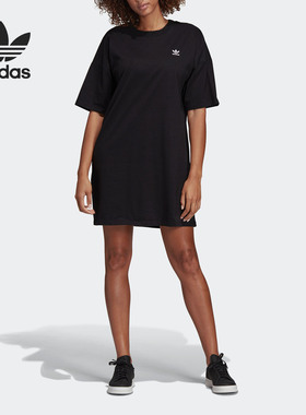 Adidas/阿迪达斯正品Trefoil Dress三叶草女子连衣裙 DV2607