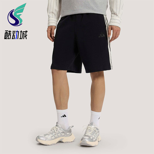 Adidas/阿迪达斯正品2026男士宽松运动经典休闲条纹短裤KR2527