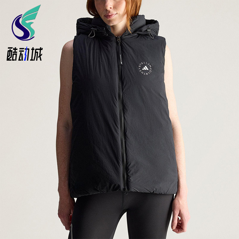Adidas/阿迪达斯正品SMCPADEDVEST新款女经典黑色马甲棉服JW2038