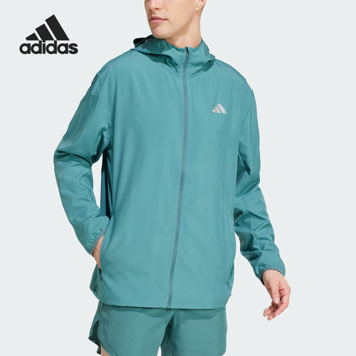 Adidas/阿迪达斯正品RUN IT JACKET男女跑步连帽夹克JM5742