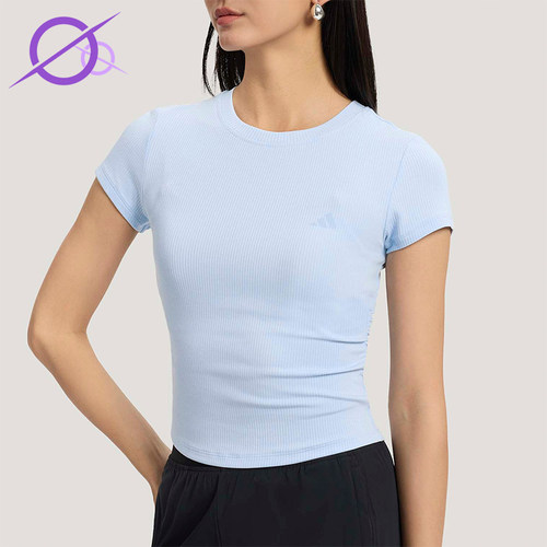 Adidas/阿迪达斯正品夏季女士透气轻柔凉感运动短款短袖T恤KH2654