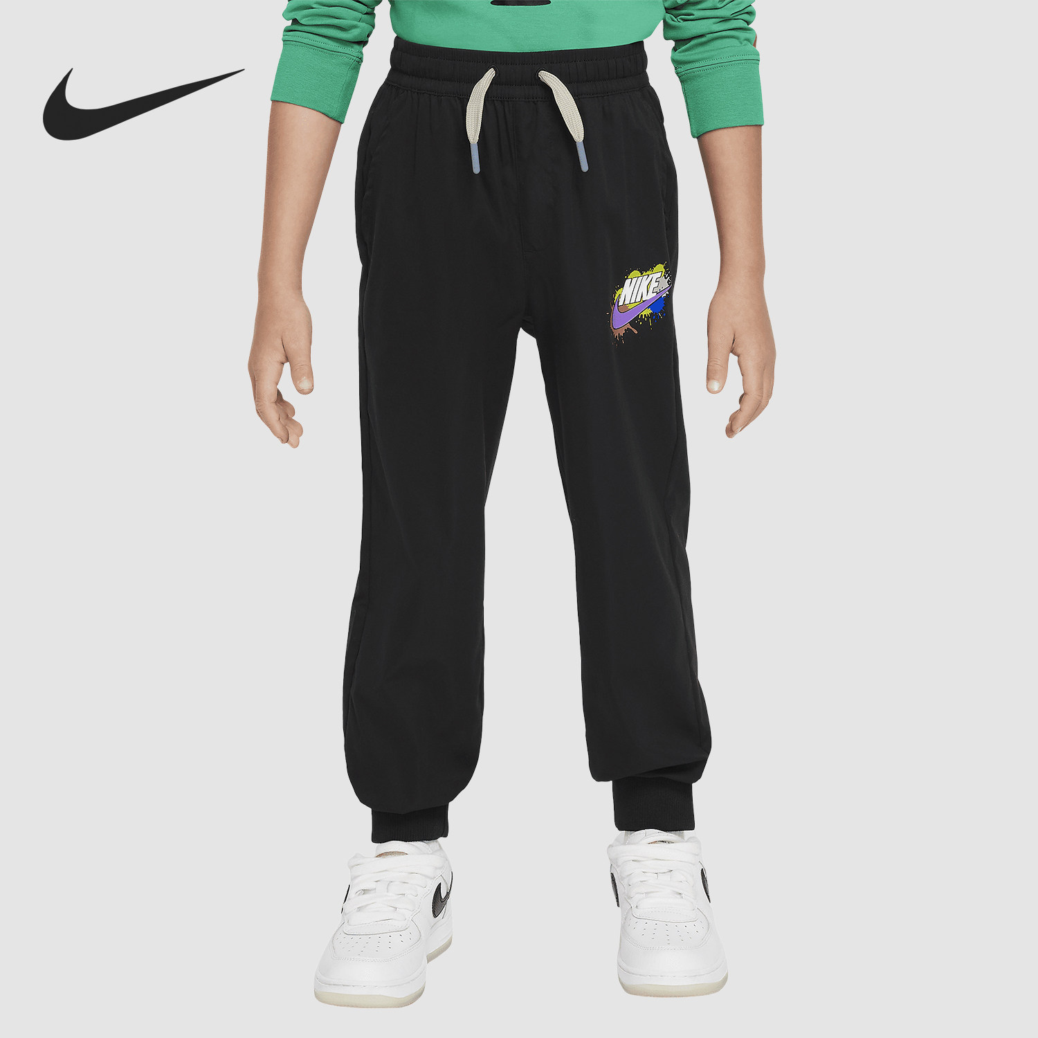 Nike/耐克正品透气休闲新款小童系带宽松运动针织长裤HQ7872-010,童装/婴儿装/亲子装,裤子,淘宝优惠券,粉丝福利购,淘宝优惠卷