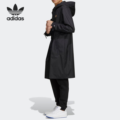 Adidas/阿迪达斯正品三叶草男子搭扣腰袋长款风衣外套 GT7304