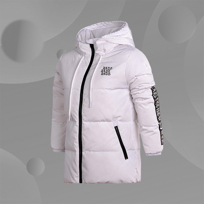 LINING李宁正品2017年冬季女子保暖连帽白鸭绒短羽绒服AYMM086