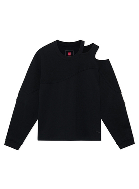 秋冬新款中国李宁时装周走秀款女子宽松套头时尚卫衣AWDRA52