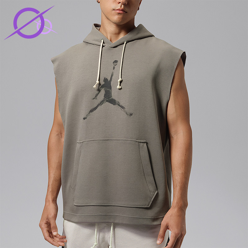 Nike/耐克正品Jordan男士运动连帽套头无袖卫衣IQ7265-029