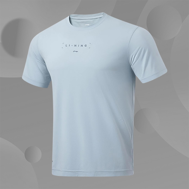 Lining/李宁正品新款男子时尚透气休闲运动圆领短袖T恤ATST103