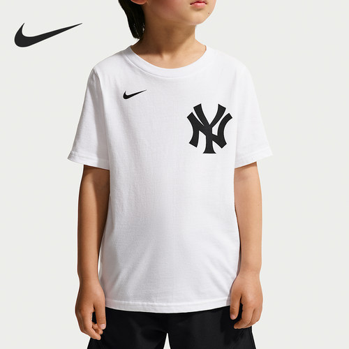 Nike/耐克正品MLB小童圆领时尚透气经典运动短袖T恤IV0576-100