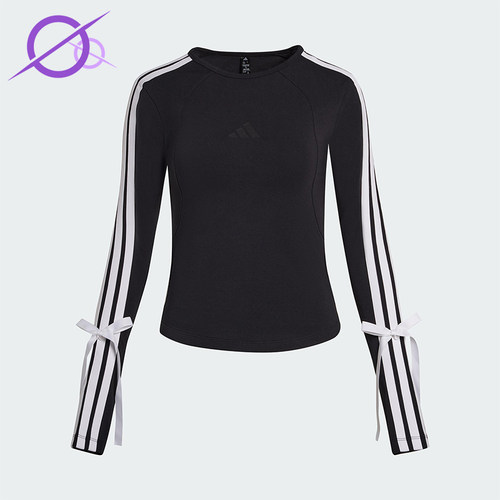 Adidas/阿迪达斯正品2025女士潮流经典休闲圆领修身长袖T恤KG3862