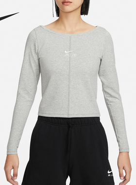 Nike/耐克正品新款女士运动休闲针织圆领长袖T恤FN1912-063