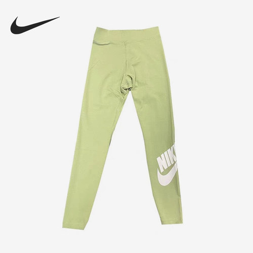 Nike/耐克正品Sportswear新款女经典浅绿白色瑜伽长裤CZ8529-386