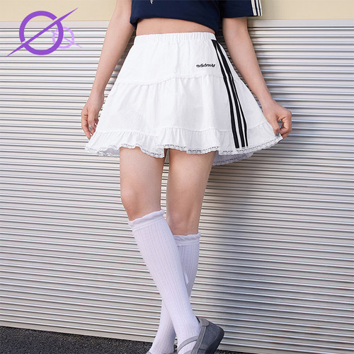 Adidas/阿迪达斯正品夏季女士中腰宽松经典休闲简约短裙LF1191