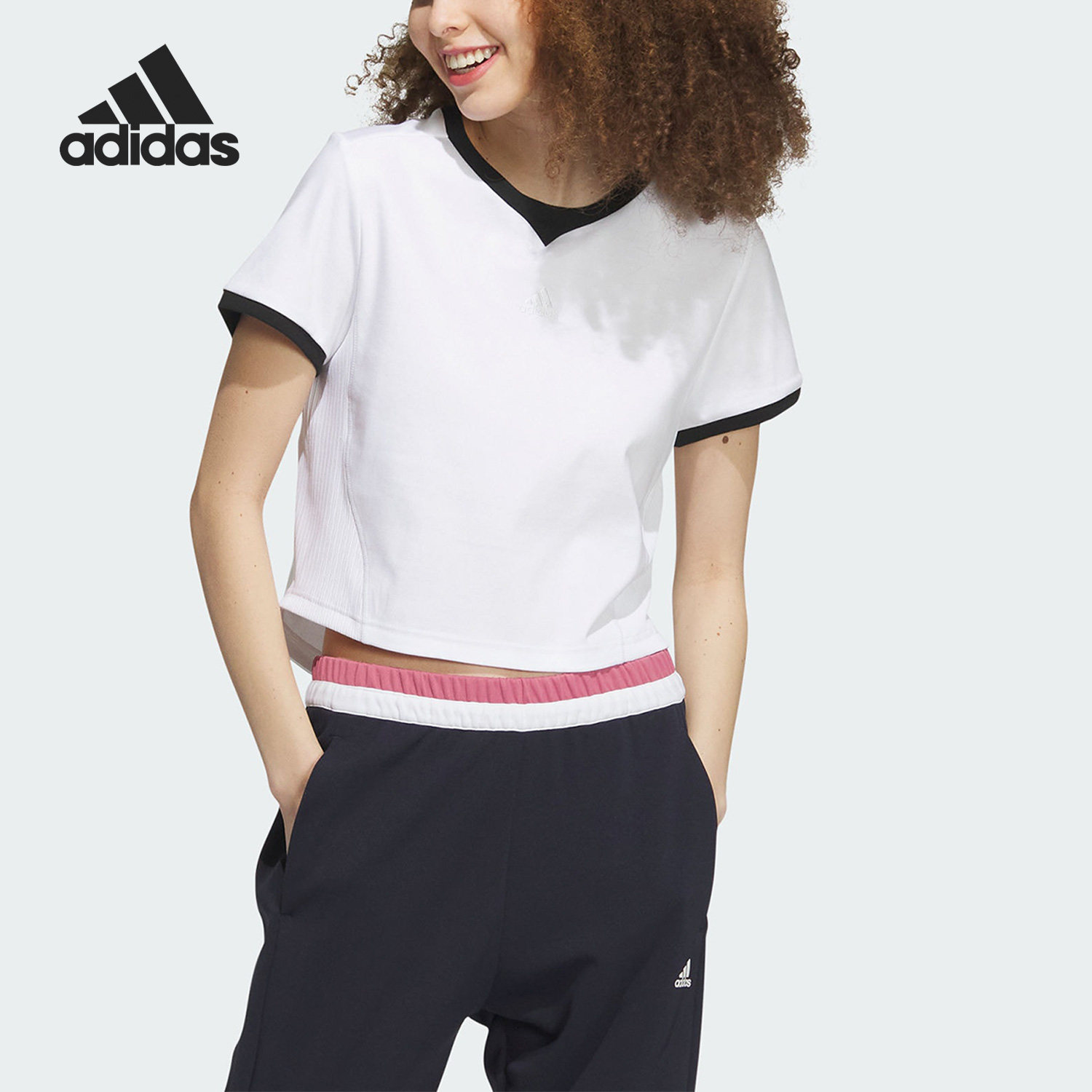 Adidas/阿迪达斯正品当季新款女子运动休闲透气短袖T恤IP7106,运动服/休闲服装,运动T恤,淘宝优惠券,粉丝福利购,淘宝优惠卷