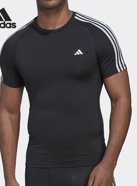 Adidas/阿迪达斯正品夏季新款男子运动休闲舒适短袖T恤HD3525