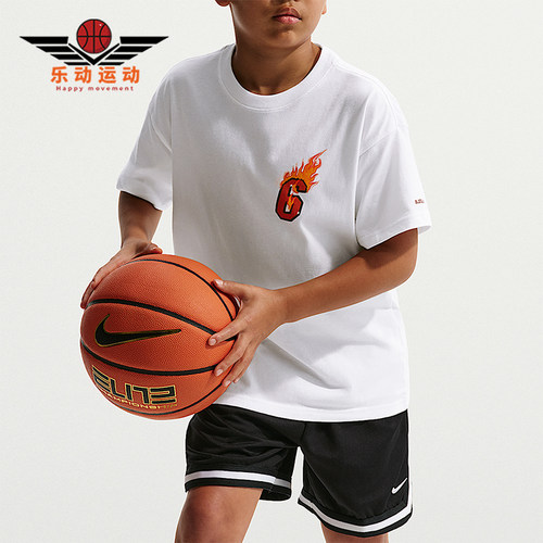Nike/耐克正品2026年大童日常休闲运动经典篮球短袖T恤IQ0684-100