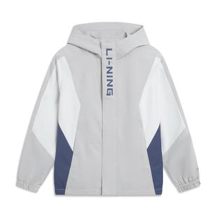 李宁正品 运动生活系列男大童反光保暖防泼水宽松运动风衣YFDV217