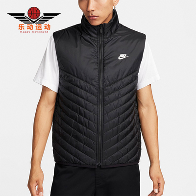 耐克男士立领保暖训练棉马甲
